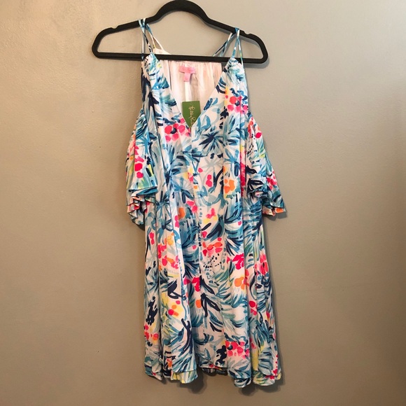 lilly pulitzer cold shoulder dress